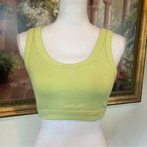 ALO Yoga Lime Green Ribbed Bra